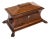 19th Century George IV Gonçalo Alves & Amboyna Marquetry Tea Caddy, 1825 For Sale