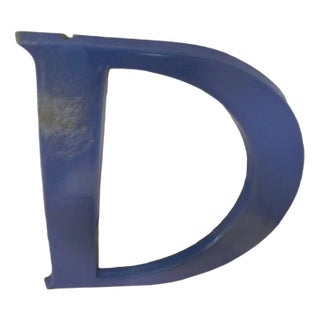 Letter D in Terracotta, 1940 For Sale