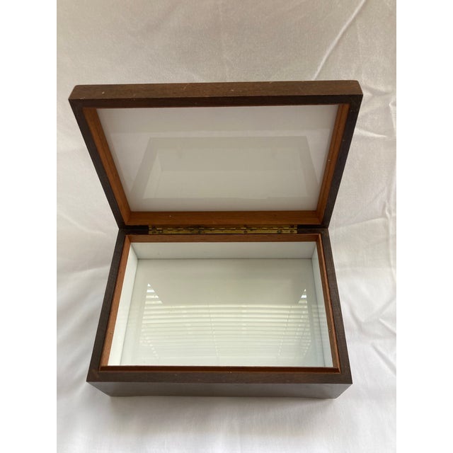 English Antique Inlay Wooden Box For Sale - Image 3 of 4