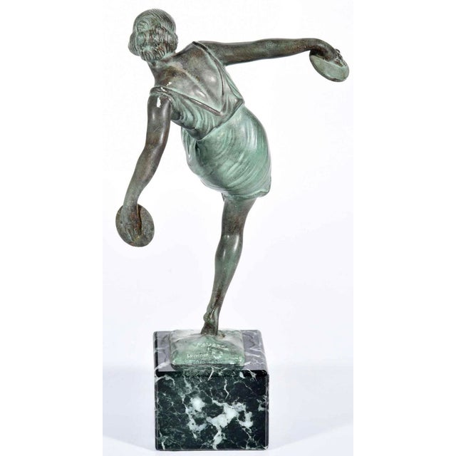 Legendary Art Deco Artist's "Cymbals Dancer" is an Iconic Image. of the Roaring 1920's. (French, 1892-1962) Danseuse aux...