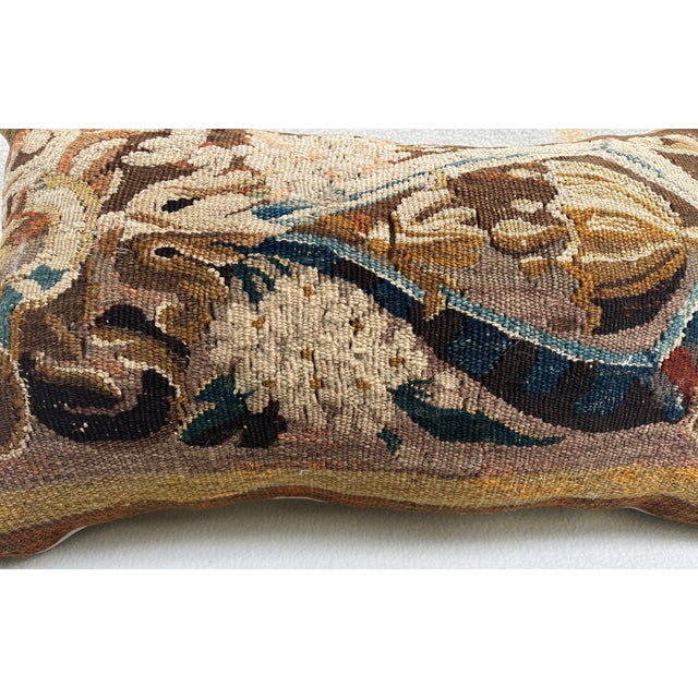 Mid 18th Century Decorative Pillow Crafted From an Exquisite 18th-Century Tapestry For Sale - Image 5 of 6