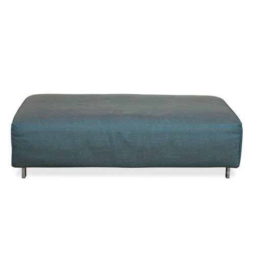 Grata 3-Seater Sofa and Ottoman in Petrol Blue Fabric from Rolf Benz, Set of 2 For Sale - Image 15 of 18