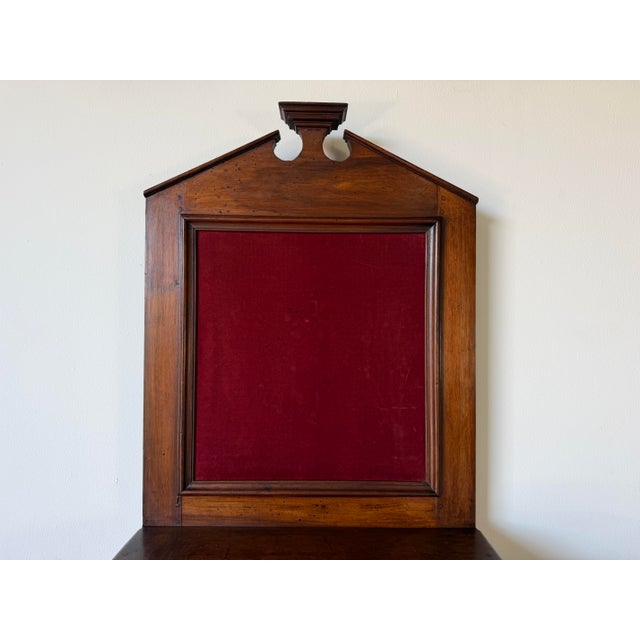 18th Century French Country Walnut Wood Cabinet With Carved Geometric Details For Sale - Image 4 of 12