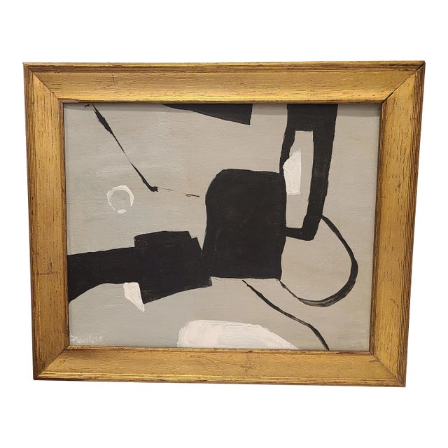 Original Monochrmatic Abstract Painting by Christine Frisbee - "Follow Your Own Path" For Sale