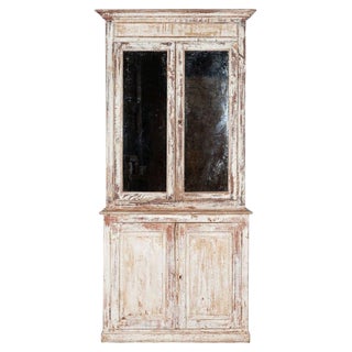 19th Century Austrian Painted Mirrored Cabinet, 1880s For Sale