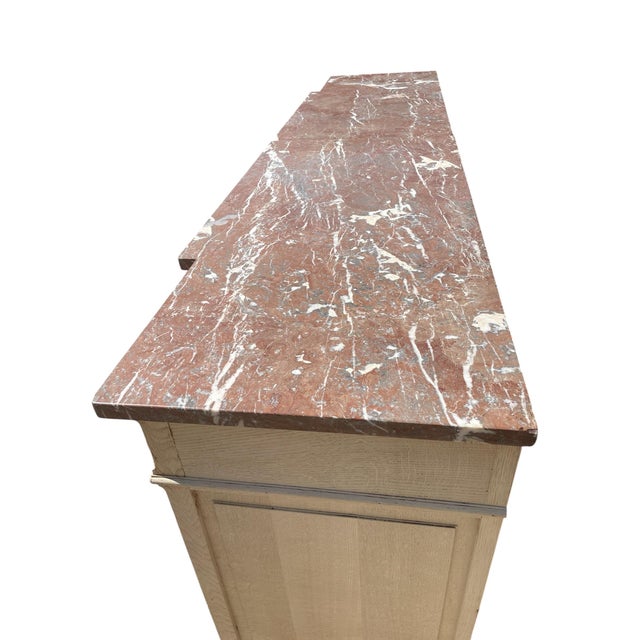 Wood Vintage Conservatory Dresser with Belgian Marble Top, 1923 For Sale - Image 7 of 10