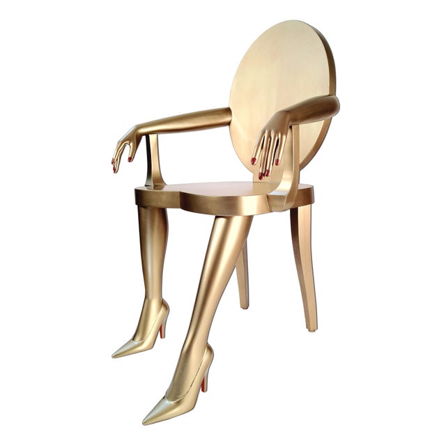 Modern Gold Titi Club Chair Chairish