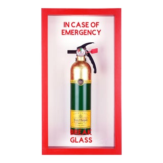 "In Case of Emergency Break Glass" Veuve Clicquot Fire Extinguisher by Plastic Jesus For Sale