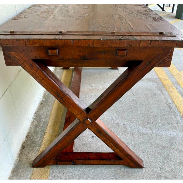 Jonathan Charles Jonathan Charles Rustic Casual Desk For Sale - Image 4 of 7