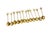 Superb set of 12 Gucci gold-plated demitasse spoons with iconic horsebit-style handles. Each spoon features the signature...