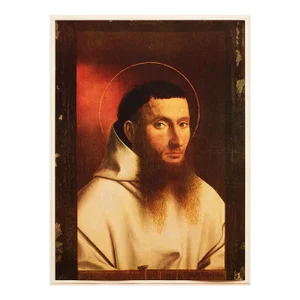 1956 After Petrus Christus "Portrait of Charthusian", Vintage Full-Color Print