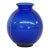 Vintage Cobalt Blue Ribbed Glass Vase 4565b For Sale