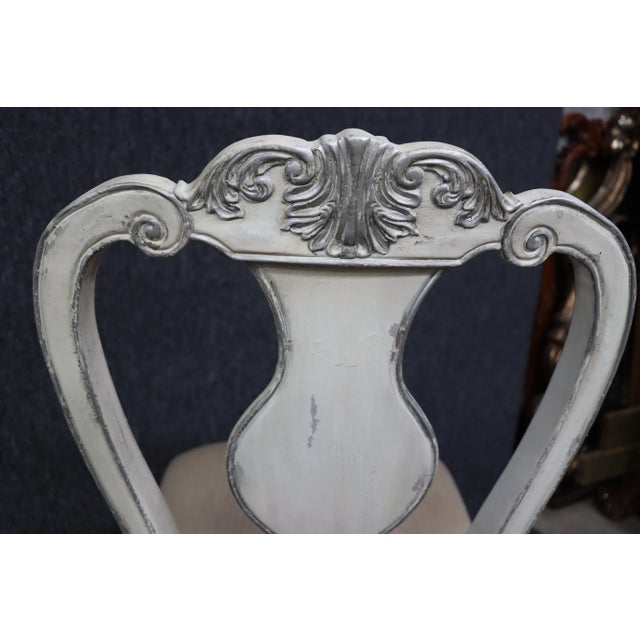 Paint French Style Distressed Painted Side Chair For Sale - Image 7 of 8