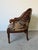 Vintage French Empire Style Carved Ram’s Head Arm Club Chair With Book Motif Upholstery For Sale In Miami - Image 6 of 12