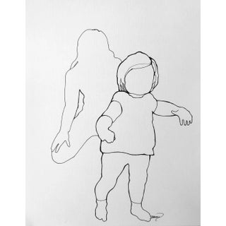 First Steps Contemporary Line Drawing For Sale
