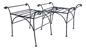 Vintage Iron Bench or Stool a Pair