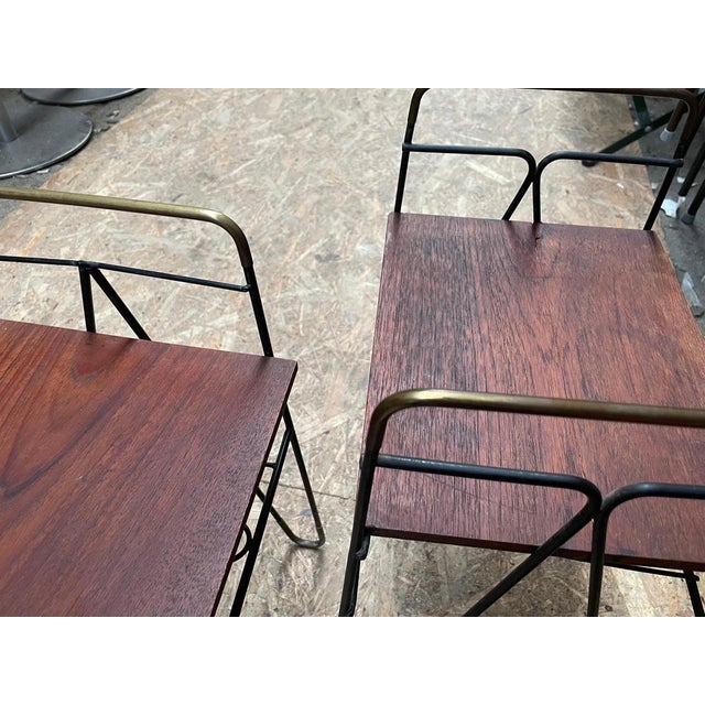 Danish Nightstands in Metal, 1960s, Set of 2 For Sale - Image 6 of 14