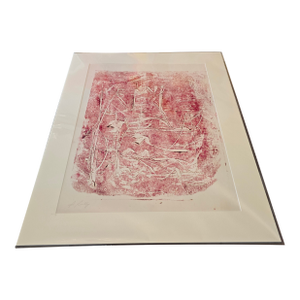 Vintage Mid Century Modern Signed Abstract Lithograph