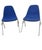 Mid Century Modern Eames for Herman Miller Molded Fiberglass Shell Chairs With Alexander Girard Blue Upholstery - Set of 4 For Sale In Chicago - Image 6 of 10