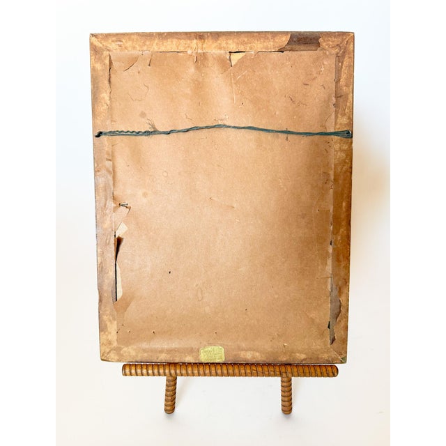 Green Early 20th Century Riverside Birch Trees Painting on Board by F. Mighell For Sale - Image 8 of 10