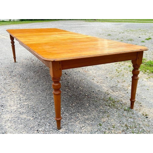 Wood Antique French Pine Farmhouse Table For Sale - Image 7 of 9