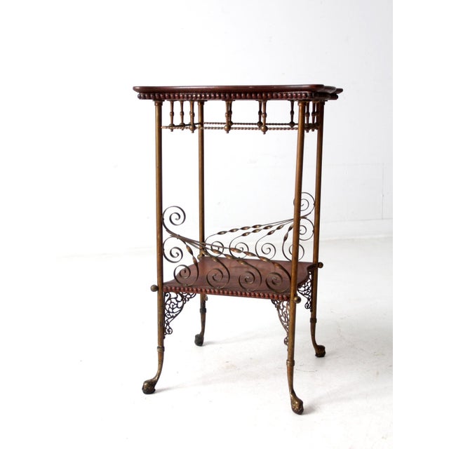 Brown Antique Victorian Side Table For Sale - Image 8 of 12