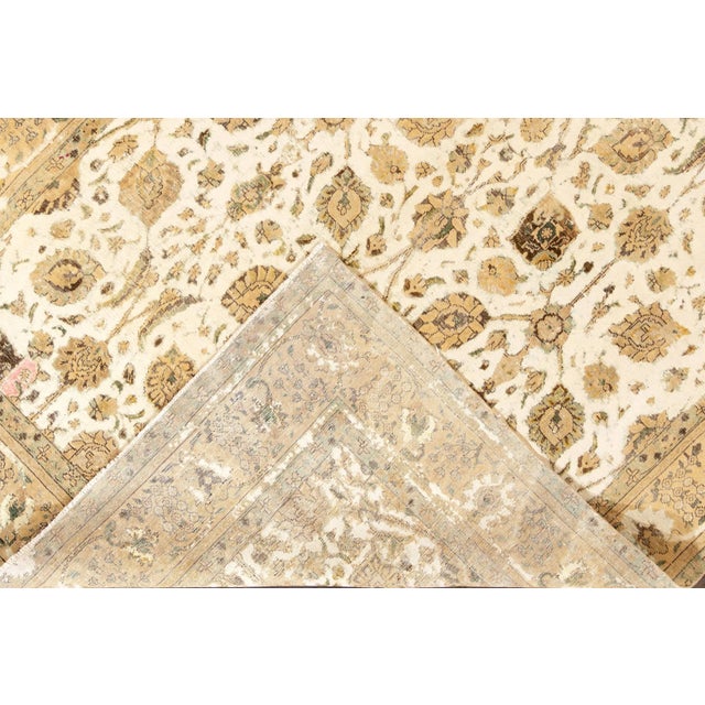 Persian Early 20th Century Vintage Persian Tabriz Wool Rug For Sale - Image 3 of 10