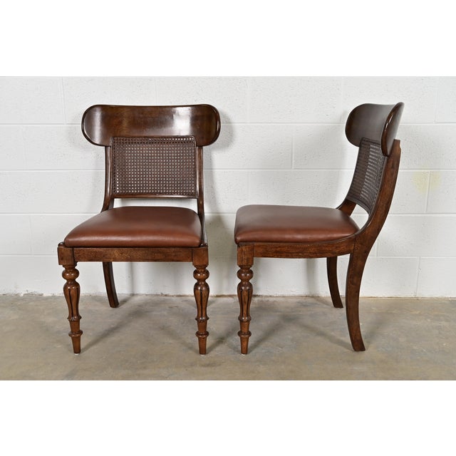Ralph Lauren for Henredon English Regency Walnut and Cane Dining Chairs, Set of Six For Sale In South Bend - Image 6 of 15