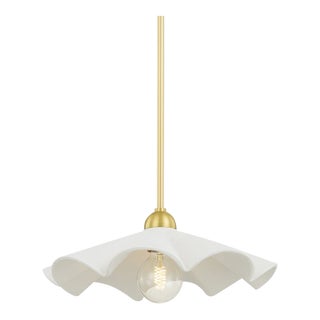 Mitzi Maisie 1-Light Pendant, Aged Brass For Sale