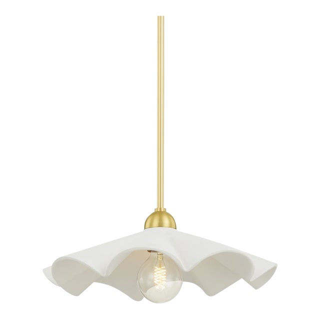 Mitzi Maisie 1-Light Pendant, Aged Brass For Sale
