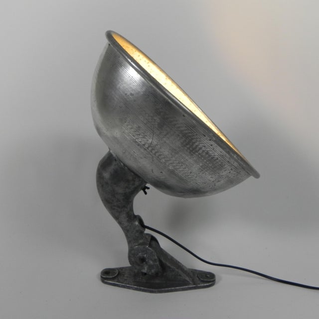 Height: 30 cm. Width: 27 cm. Depth: 50 cm. This lamp has a large bulb holder (E27) and new wire. Origin: France, 1950s....