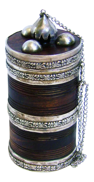 19c Anglo Indian Hardwood Caddy With Solid Silver Mounts