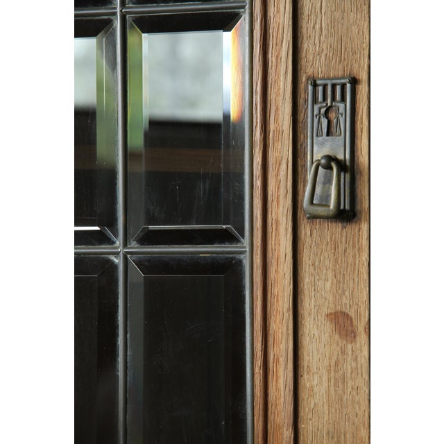 Antique Danish Oak Buffet Cabinet with Crystal Glass Doors, 1850s For Sale - Image 3 of 18