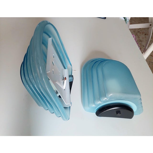 Murano Glass Wall Lights from AV Mazzega, 1970s, Set of 2 For Sale - Image 9 of 11