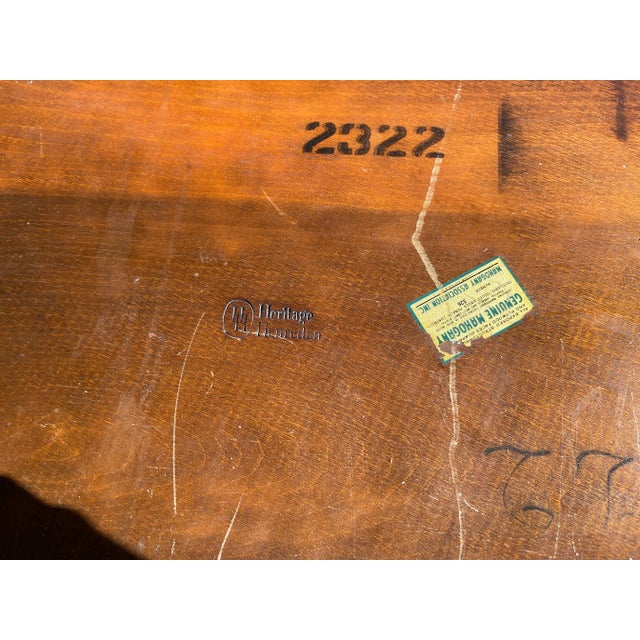 Wood Mid-Century Modern Heritage Henredon Asian Side Table For Sale - Image 7 of 8