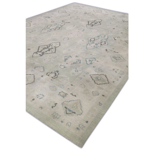Modern Handmade Turkish Oushak Rug 9'3"x12'7" For Sale In Houston - Image 6 of 7