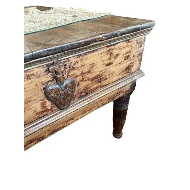 Wood Late 19th Century Spanish Processional Table for Religious Collection Display or Library Table For Sale - Image 7 of 7