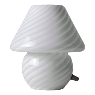 Murano Glass Swirl Mushroom Table Lamp For Sale