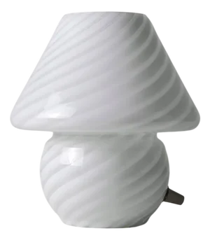 Murano Glass Swirl Mushroom Table Lamp