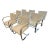 Set of 8 Knoll Padded Arm Chairs For Sale