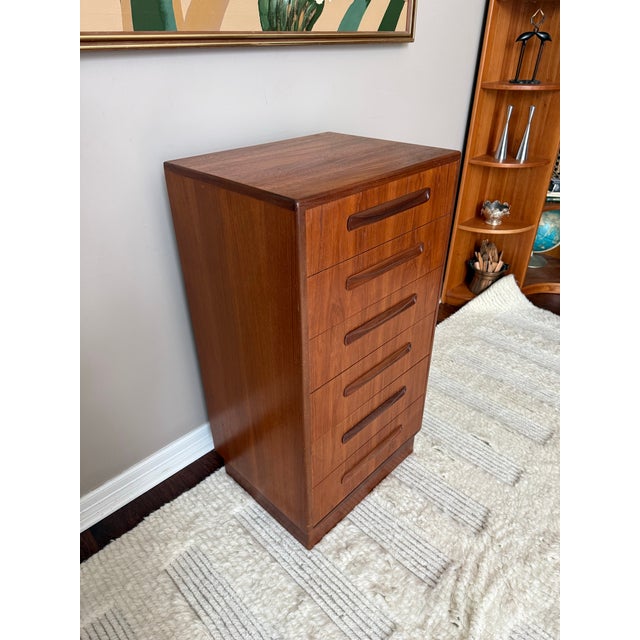 Mid-Century Modern Vintage 1960s Teak G Plan "Fresco" Tallboy Chest Dresser For Sale - Image 3 of 12