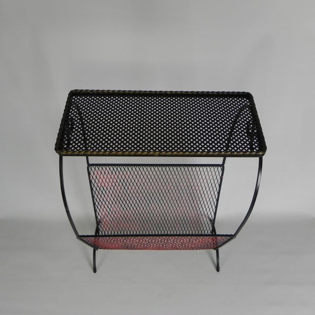 Vintage Steel Side Table with Magazine Rack, 1950s For Sale - Image 9 of 18