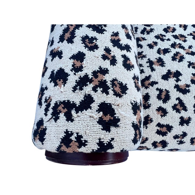 Late 20th Century Lewis Mittman Neoclassical Regency Mahogany Bench With Leopard Upholstery For Sale - Image 15 of 17