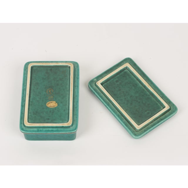 Gustavsberg 1950s Lion Gustavsberg Argenta Box For Sale - Image 4 of 5