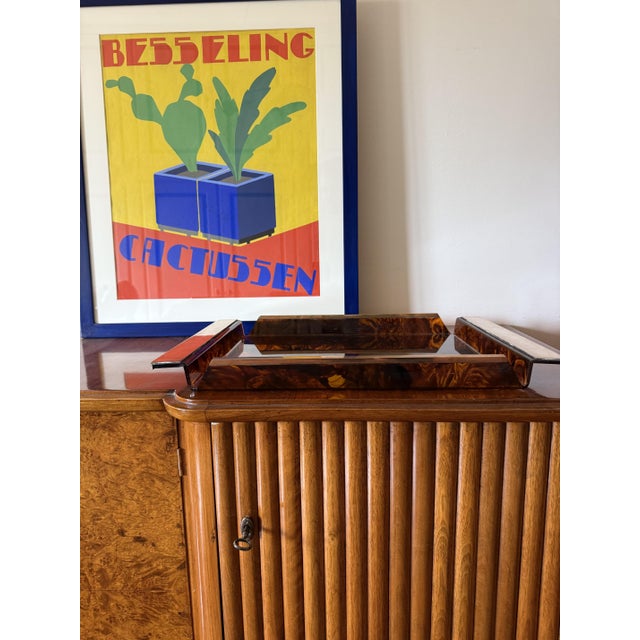 Hollywood Regency Brass and Tortoiseshell Acrylic Tray, Italy, 1970s For Sale - Image 4 of 12