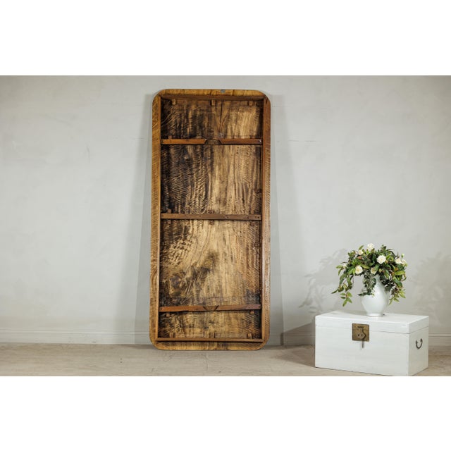 "About the Item This substantial mango wood table top showcases the natural beauty of the timber with its bold, highly...