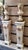 Rococo French-Style Marble Pedestal With Decorative Porcelain Vase – Gold & Silver Leaf Details Set of 2 For Sale - Image 3 of 5
