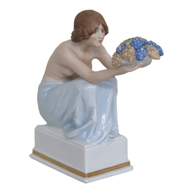 Rosenthal Bavaria Germany a Grapes Bearer Porcelain Figurine 4470b For Sale