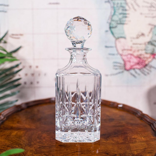 Vintage Scotch Decanter, English, Cut Glass, Whiskey, Bourbon, Spirits, c.1980 For Sale - Image 6 of 12
