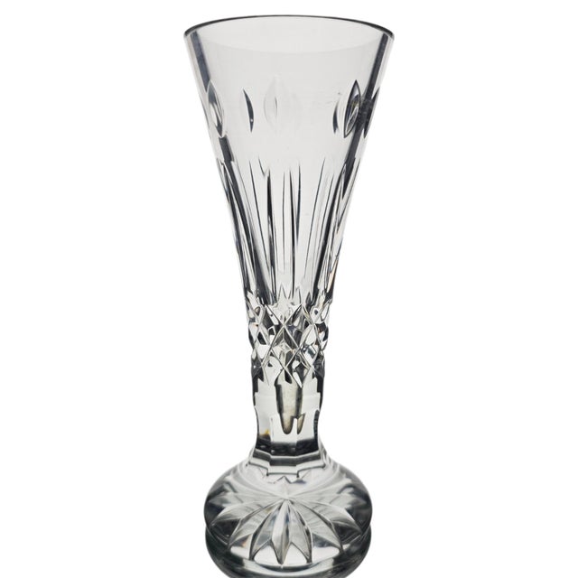 Transparent Waterford Happy Birthday Irish Crystal Bud Vase With Box 6.5" For Sale - Image 8 of 10
